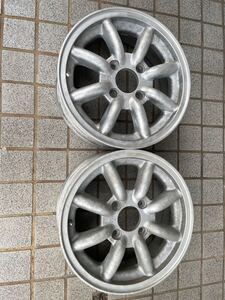 希少 ワタナベ 8スポーク pcd 110 旧車 ダイハツ ホイール 14インチ 5j＋38 掘出し物