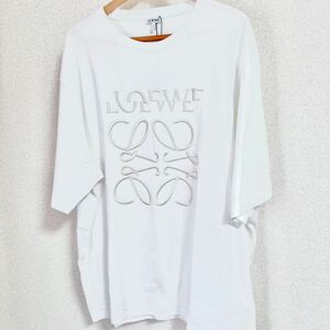 ロエベ Tシャツ ホワイト 半袖Tシャツ ルーズフィット メンズ ティーシャツ H526Y22XAG