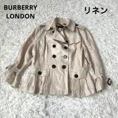 BURBERRY バーバリー　ロンドン　リネン　ショート　コート　ジャケット