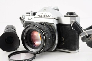 ASAHI PENTAX アサヒペンタックス KM SMC 55mm F1.8 フィルムカメラ 一眼レフ レンズ LENS アングルファインダー M RL-618M/501