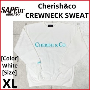 SAPEur Cherish&co CREWNECK SWEAT White XL サプール チェリッシュ スウェット シャツ トレーナー ホワイト 白 XLarge LL
