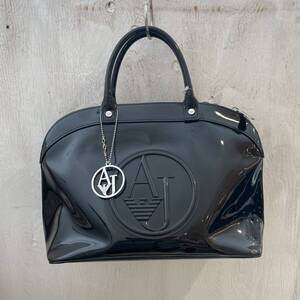 ARMANI JEANS/handbag/black/ladies/アルマーニジーンズ/ハンドバッグ/ブラック/レディース