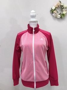 2253　【　adidasアディダス　】スポーツウェア　フルジップジャケット　　サイズ：Ｌ　色：ピンク