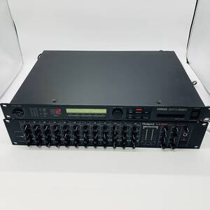 【現状品】 YAMAHA ヤマハ マルチエフェクトプロセッサー SPX990 100V & Roland M-12E 12ch オーディオミキサー