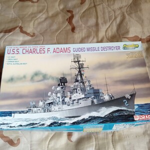 1/700U.S.S. チャールズ F. アダムズ ミサイル駆逐艦 プレミアムエディション （SEA POWER 7059） ドラゴン プラモデル未組立