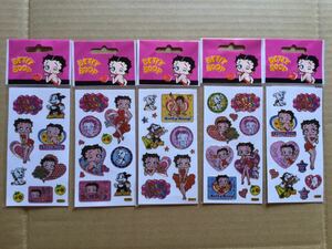 ベティちゃん BETTY BOOP ベティー ミニステッカー 5枚セット！ これ限りです！