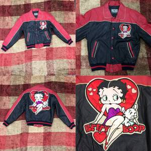 □MAZIAR LEATHER GALLERY BETTY BOOP ベティ レザー ジャケット 革ジャン