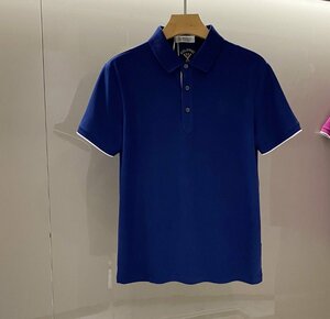 BRUNELLO CUCINELLI(ブルネロ クチネリ) メンズポロシャツ 半袖　Tシャツ ネイビー 54サイズ 夏 紳士服 コットン
