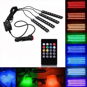 【新品】 サウンドコントロール ミュージックライト 8色 9LED リモコン式 イルミネーション