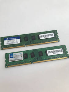 【送料込】2GB×2枚 4GB デスクトップPC用 PC3-10600U (DDR3-1333) メモリ Team Group INC 