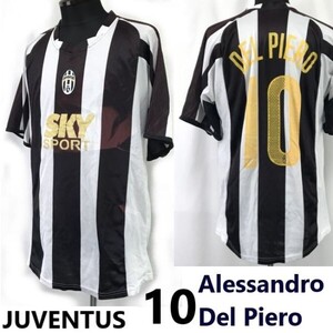 04-05/JUVENTUS/ユベントス★10/デルピエロ/Alessandro Del Piero/ユニフォーム【メンズL程度】サッカー/半袖Tシャツ/Tops/Shirts◆SBH863