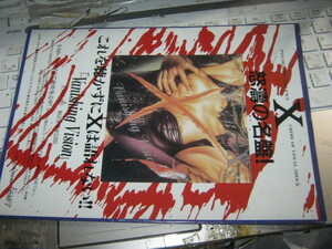 X JAPAN / 怒涛の名盤! YOSHIKI & ROGER TAYLOR TOSHI LARME SHOXX HIDE & HEATH ART OF LIFE PATA EXTASY 16面見開きチラシ