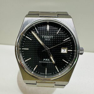 【稼働品】TISSOT　ティソ　PRX　T137407A　　パワーマティック80　ブラック文字盤　自動巻き　メンズ腕時計　中古　