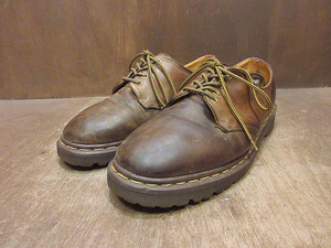 MADE IN ENGLAND●Dr.Martens 4ホールシューズ茶size 10●240525j5-m-dshs-28cmイングランド製ドクターマーチン革靴