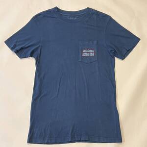 パタゴニア Tシャツ S ブルー ポケT Ventura 1973 USA製