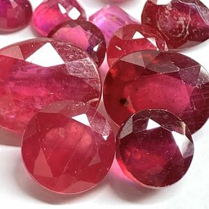 ［天然ルビーおまとめ］ S 約21.5ct 4.3g 裸石 宝石 コランダム corundum jewelry ジュエリー ruby 紅玉 含浸