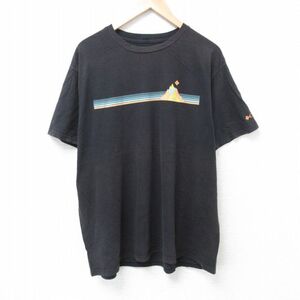 【30%OFF】XL/古着 コロンビア Columbia 半袖 ブランド Tシャツ メンズ ワンポイントロゴ 大きいサイズ コットン クルーネック 黒 ブラ 3OF