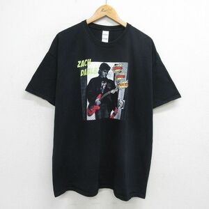 XL/古着 半袖 ロック バンド Tシャツ メンズ Zach Dable 大きいサイズ コットン クルーネック 黒 ブラック 24may20 中古