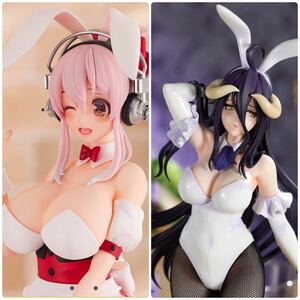 未開封 2種set◇すーぱーそに子 オーバーロード アルベド バニー フィギュア BiCute Bunnies Figure Super Sonico & Overlord Albedo FuRyu