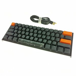 DUCKYメカニカル ゲーミングキーボード One 2 MINI 60％ version dkon2061ST 黒 RGB Type-C Cherry MX ミニサイズ PC周辺機器 中古