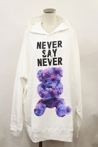 MILKBOY / NEVER SAY NEVER HOODIE ホワイト H-24-06-11-018-MB-TO-KB-ZT318