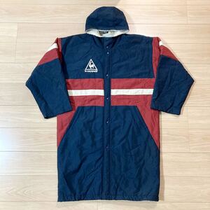 le coq sportif ルコック ベンチコート ジャンパー L〜Oサイズ ネイビー ビンテージ 裏ボア 防寒 冬用