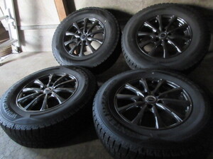 冬用/稀少サイズset!! AIRNOVA (GM/トヨタ車専用) (16x6,5+39 5H/114,3) バリ溝(DUNLOP WM02) 225/70R16 ハリアー クルーガー RAV4 他にも 