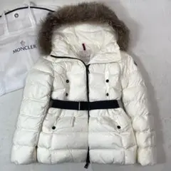 20AW MONCLER フォックスファー　CLION ダウンジャケット　白