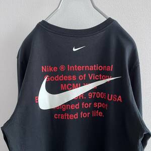 良品 NIKE ナイキ ロングスリーグTシャツ ブラック M ロンT ブラック