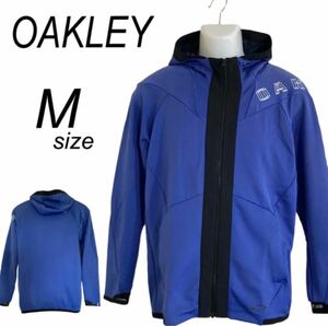 OAKLEY オークリー メンズ スポーツウェア M ジップパーカー ゴルフ トレーニング ランニング アウトドア フルジップ ブルー系 (H41)★