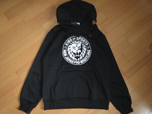 送料無料 New Japan Pro-Wrestling 新日本プロレス BLACK プリント スウェット パーカー L/S HOODED 4L XXL 正規品 新品未使用 タグ付き