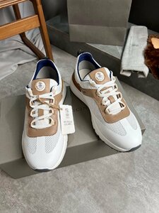 ブルネロクチネリ　BRUNELLO CUCINELLI メンズ　スニーカー　レザー　メッシュ　通気性　靴　シューズ　39-44　サイズ選択可能