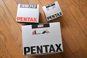 未使用保管品　ＰＥＮＴＡＸ（ペンタックス）　ＬＸ－ボディ・ＬＸ－ＦＦ１（ウェストレベルファインダ－)・50mmF1.2(レンズ) ３点セット