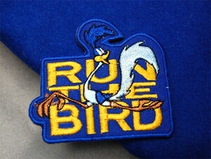 ロードランナーRUN THE BIRD モーターレーシングワッペン アメリカ雑貨 アメリカン雑貨