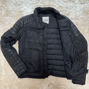 ★極美品!!希少XL〜2XL!!『醸し出す高級感!!贅沢な羽織り』MONCLER DIMITRI レザー切替 ダウンジャケット ラムレザー ブラック マグリア 5