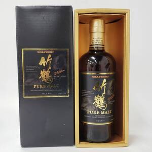 24国/A065308-3/M011-554/NT8000【千葉県内のみ発送】酒 竹鶴 PURE MALT NIKKA WHISKY ピュアモルト ニッカ ウイスキー 43％ 700ml 箱付き