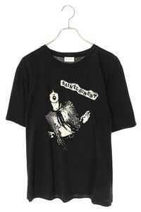 サンローランパリ 631800 YBVS2 サイズ:L フロントプリントTシャツ 中古 BS99