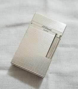 【１円スタート】S.T. Dupont　デュポン ライン２ ライター シルバー 喫煙具 