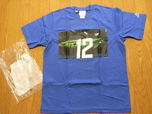 新品！希少！アディダス　ＪＦＡ２００４　オフィシャルグッズ　ＫＩＲＩＮ　半袖Ｔシャツ　ネイビー系　サイズＬ