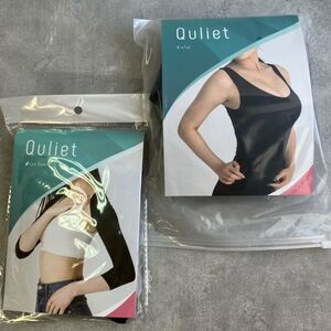 ☆【新品未使用品】Quliet キュリエット ブラトップ Bratop シェイプスリーブ Shape Sleeve 2点セット ブラック フリーサイズ 保管品