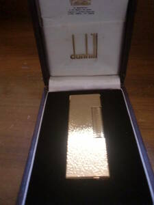 dunhill ダンヒル ローラー式 ガスライター ゴールド 喫煙グッズ 喫煙具 dロゴ 箱付 着火未確認 中古品 現状品