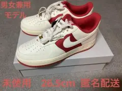 NIKE AIR FORCE1 ‘07スニーカー26.5cm(オフホワイト,赤)