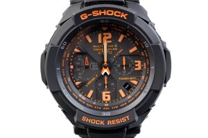 1円～ CASIO カシオ G-SHOCK Gショック GW-3000B 電波ソーラー アナログ メンズ 腕時計 ブラック×オレンジ