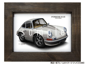 ★カーイラスト047 選べる3色【ポルシェ 911S A】901型 ナロー 旧車 送料安