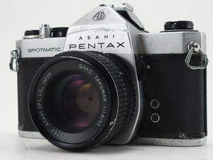 ★訳あり実用品★ ペンタックス PENTAX SP ボディ SMC TAKUMAR 55mm 単焦点レンズセット ★シャッターOK！ #TA4133