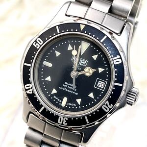 1円《 美品・稼動品 》TAG HEUER タグホイヤー 腕時計プロフェッショナル デイデイト ダイバー 黒文字盤 シルバー クォーツ