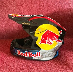 0049-REDBULL-人気のバイク用オフロードヘルメット、ヘルメットゴーグル付き。