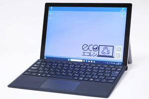 【1円～】外装綺麗 バッテリー良好！キーボード付 省電力モデル Surface Pro 5 m3-7Y30 4G NVMeSSD128G 12.3型PixelSense 顔認証 Win11Pro