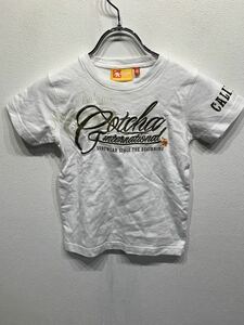 【人気】GOTCHA/ガッチャ 　KID　Tシャツ　110サイズ　子供服　白/ホワイト 　ビッグロゴ　夏物　K1991