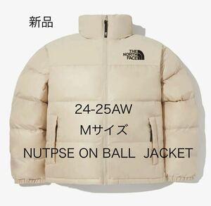 新品 25AW M THE NORTH FACE ノースフェイス ホワイトレーベル NUPTSE ON BALL JACKETヌプシ ダウンジャケット ベージュ